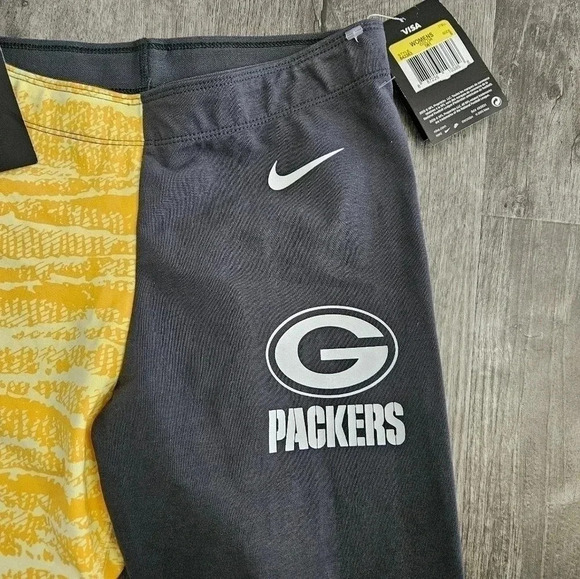 NWT NFL Green Bay Packers Green/Gold Leggings Sz Small - Picture 7 of 8